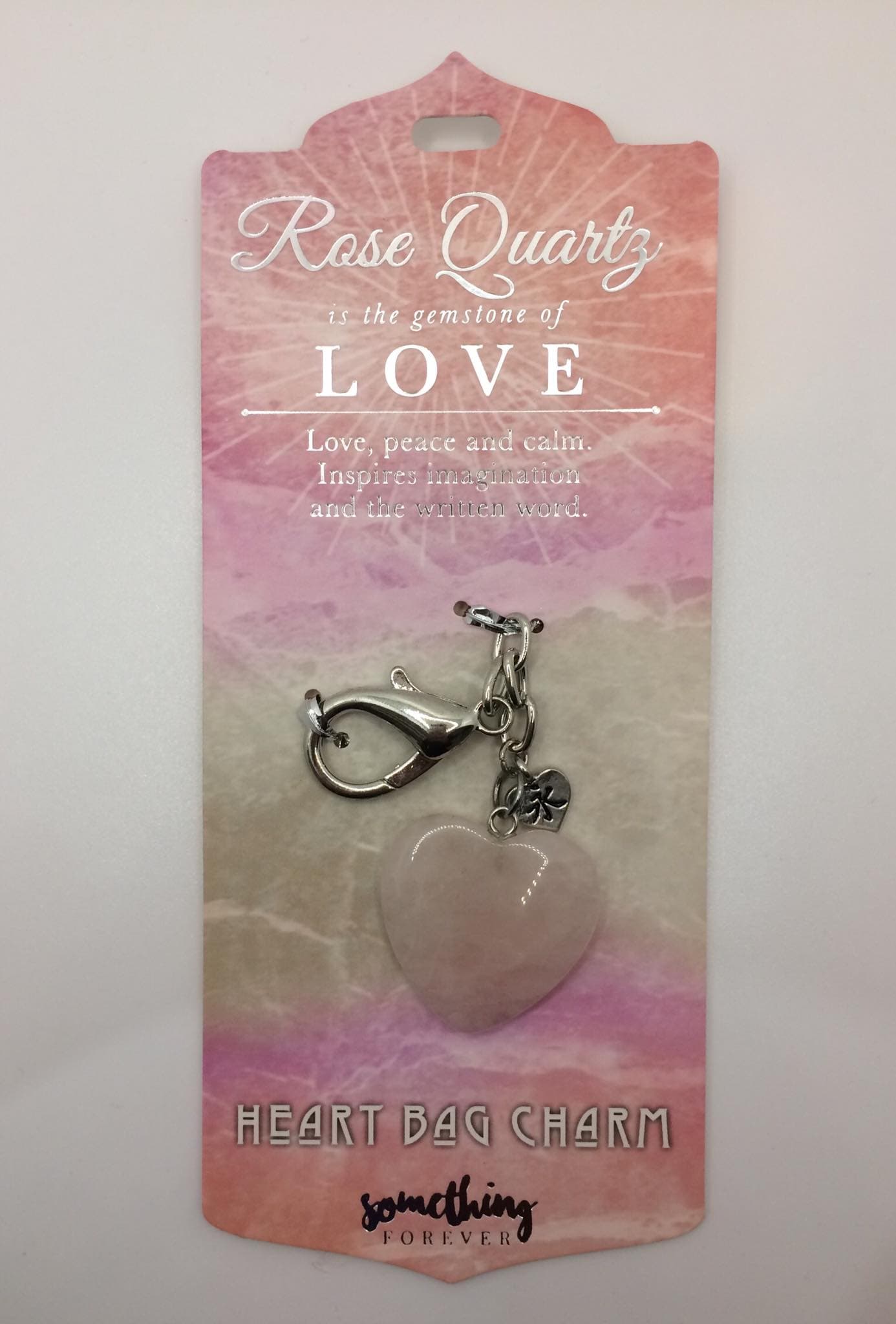 Rose Quartz -- Gemstone Bag Charm