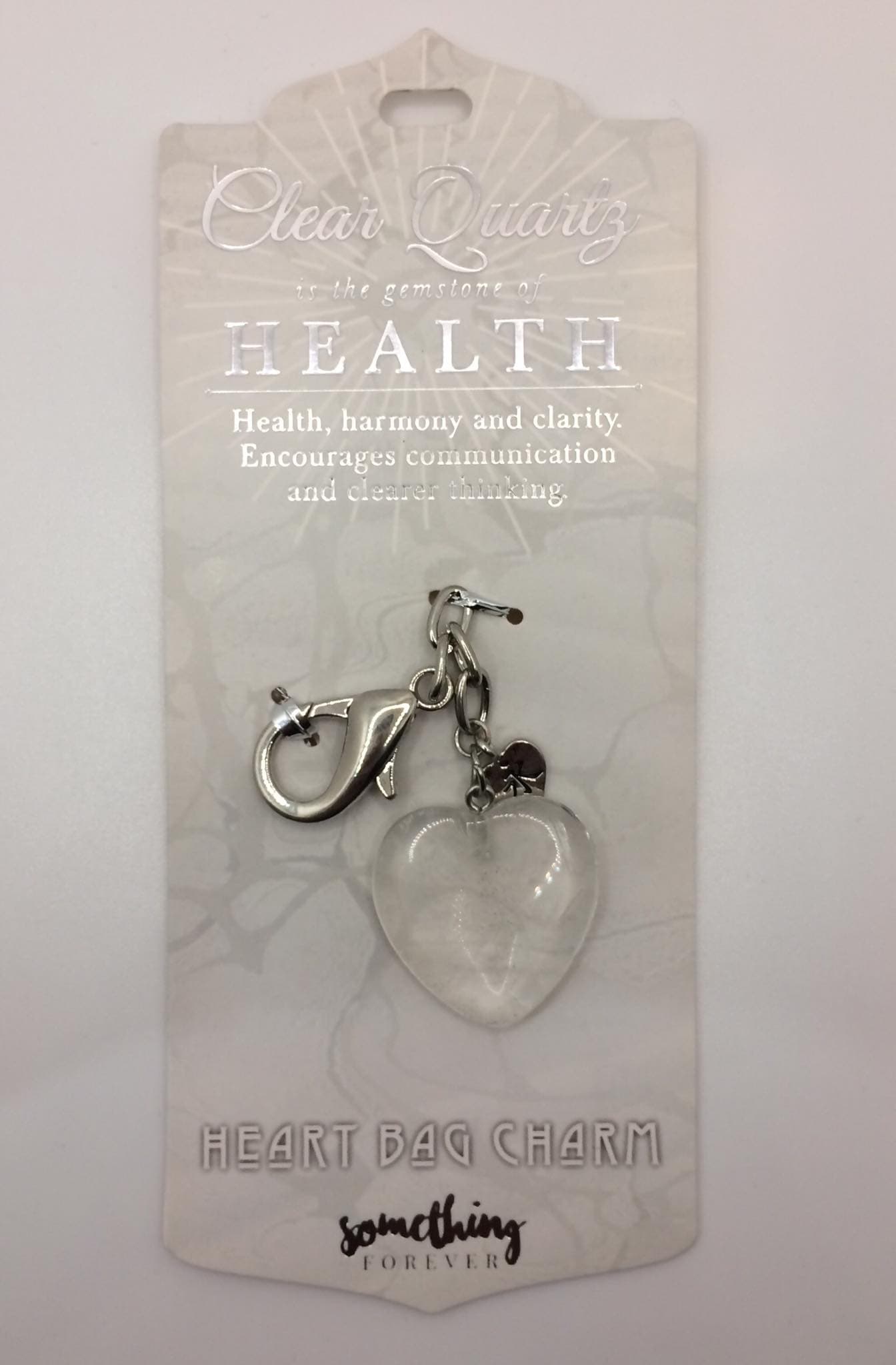 Clear Quartz -- Gemstone Bag Charm