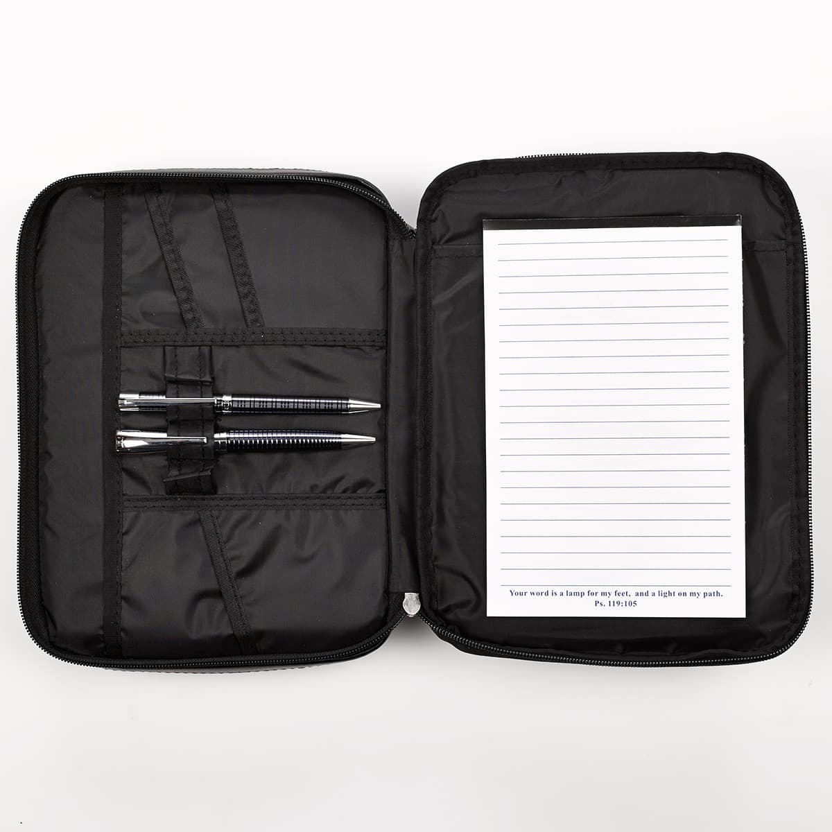 Two-fold Small Black Faux Leather Organiser -- Bible Case, picture 3
