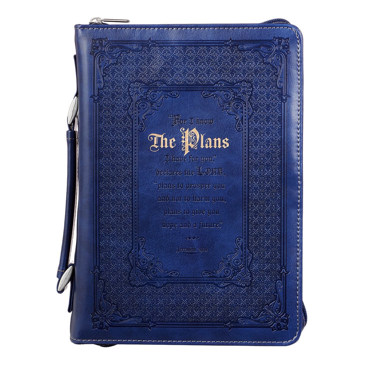 The Plans Dark Blue Faux Leather - Jeremiah 29:11 -- Bible Case