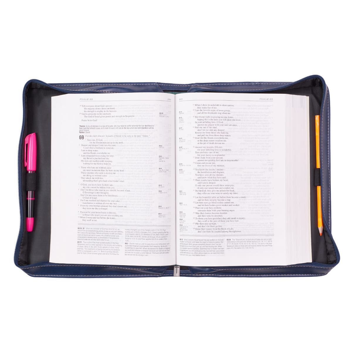 The Plans Dark Blue Faux Leather - Jeremiah 29:11 -- Bible Case, picture 4