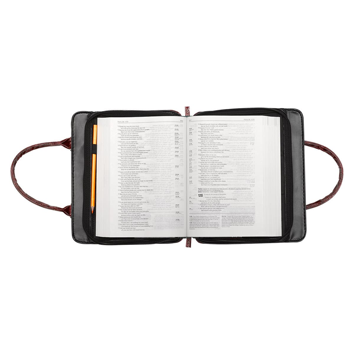 Burgundy Crocodile Embossed Purse-style Fashion Large Bible Case, picture 4