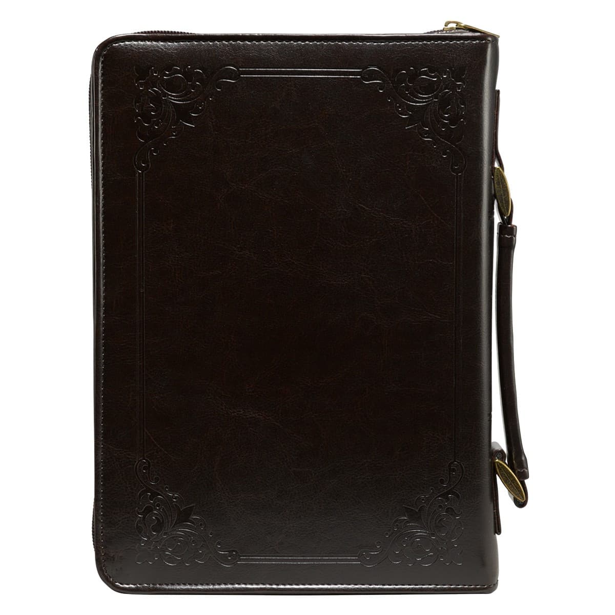 The Holy Bible Dark Brown Faux Leather Classic Large Bible Case, picture 2