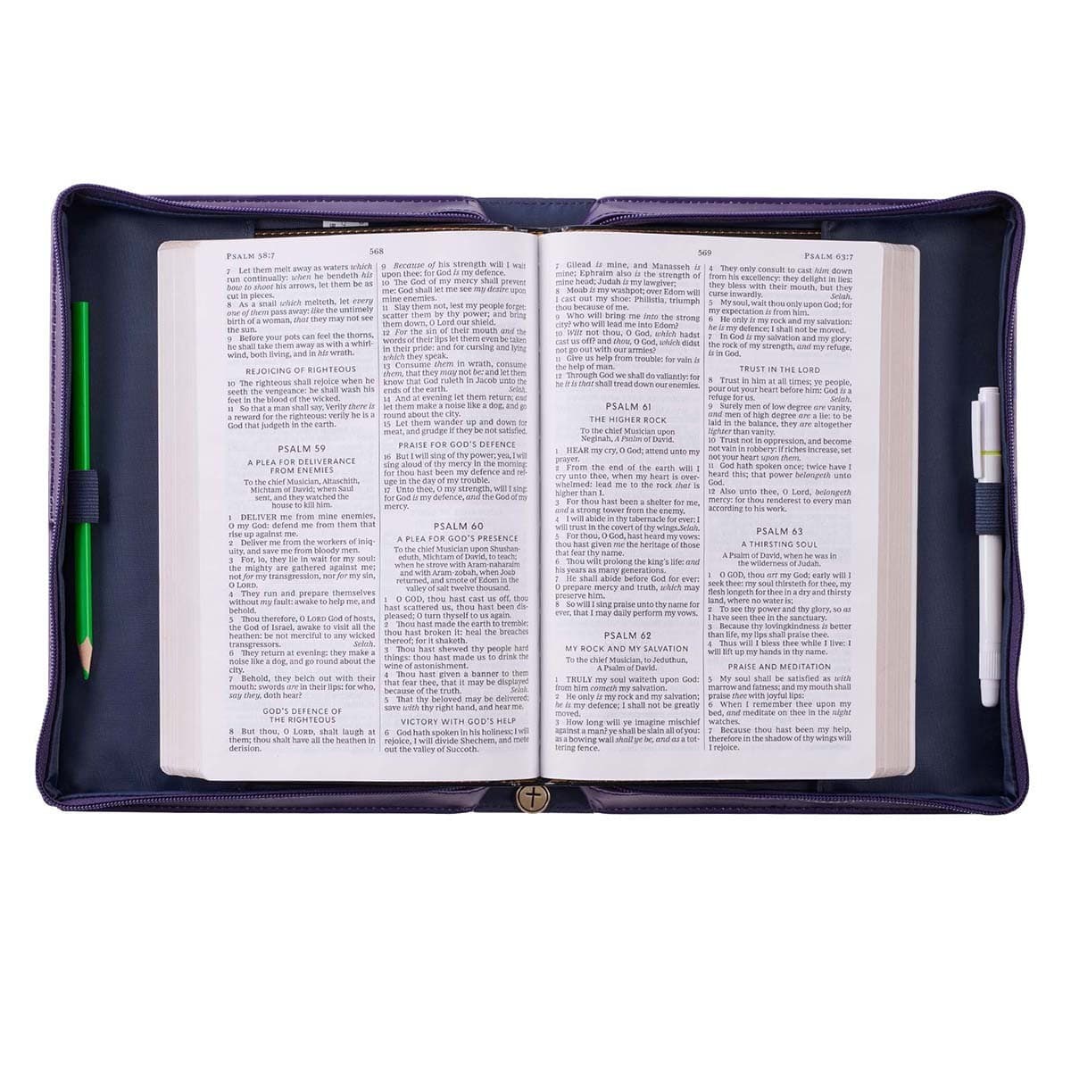 I Know the Plans Purple Floral Faux Leather Large Bible Case - Jeremiah 29:11, picture 5