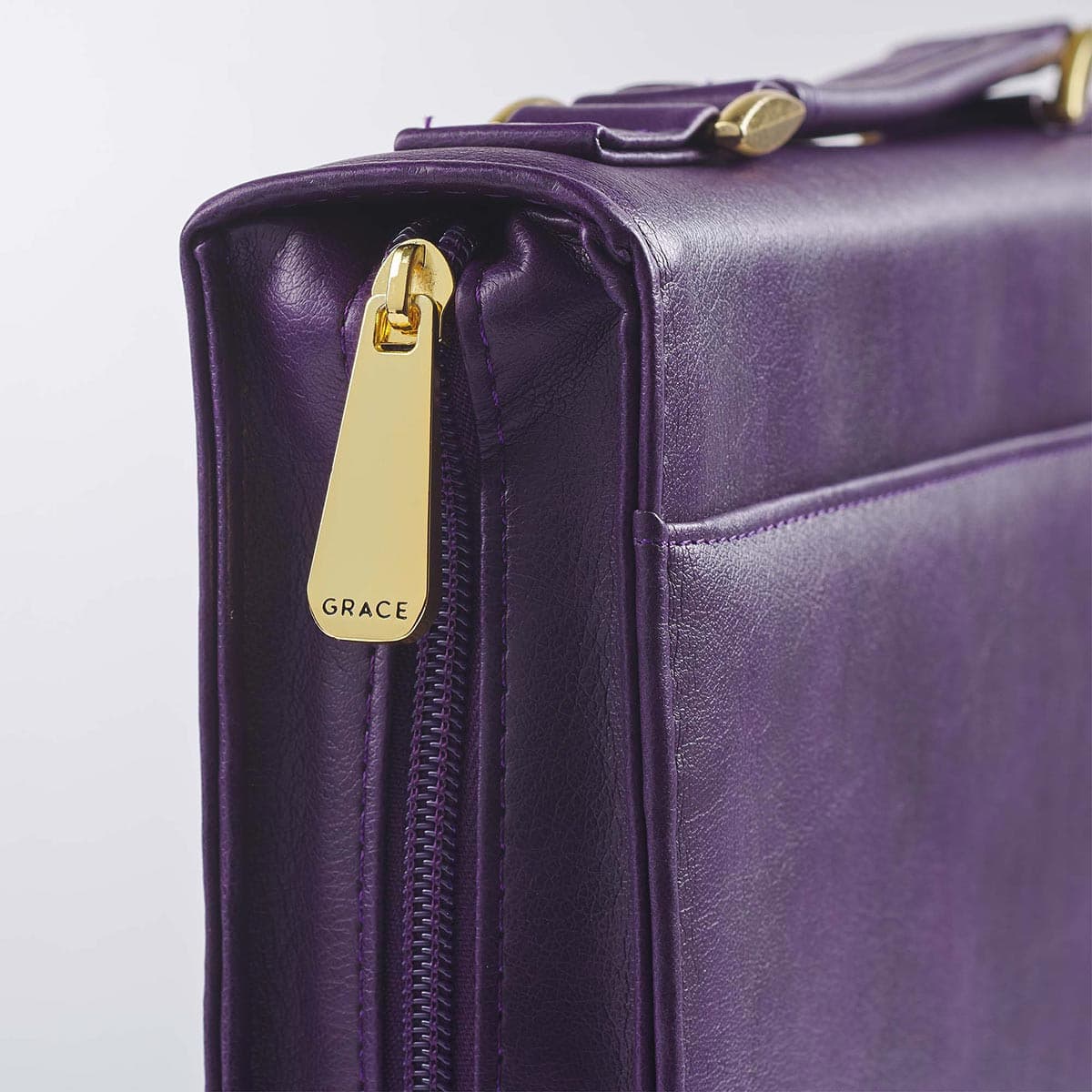 Amazing Grace Purple Faux Leather Fashion Large Bible Case, picture 6