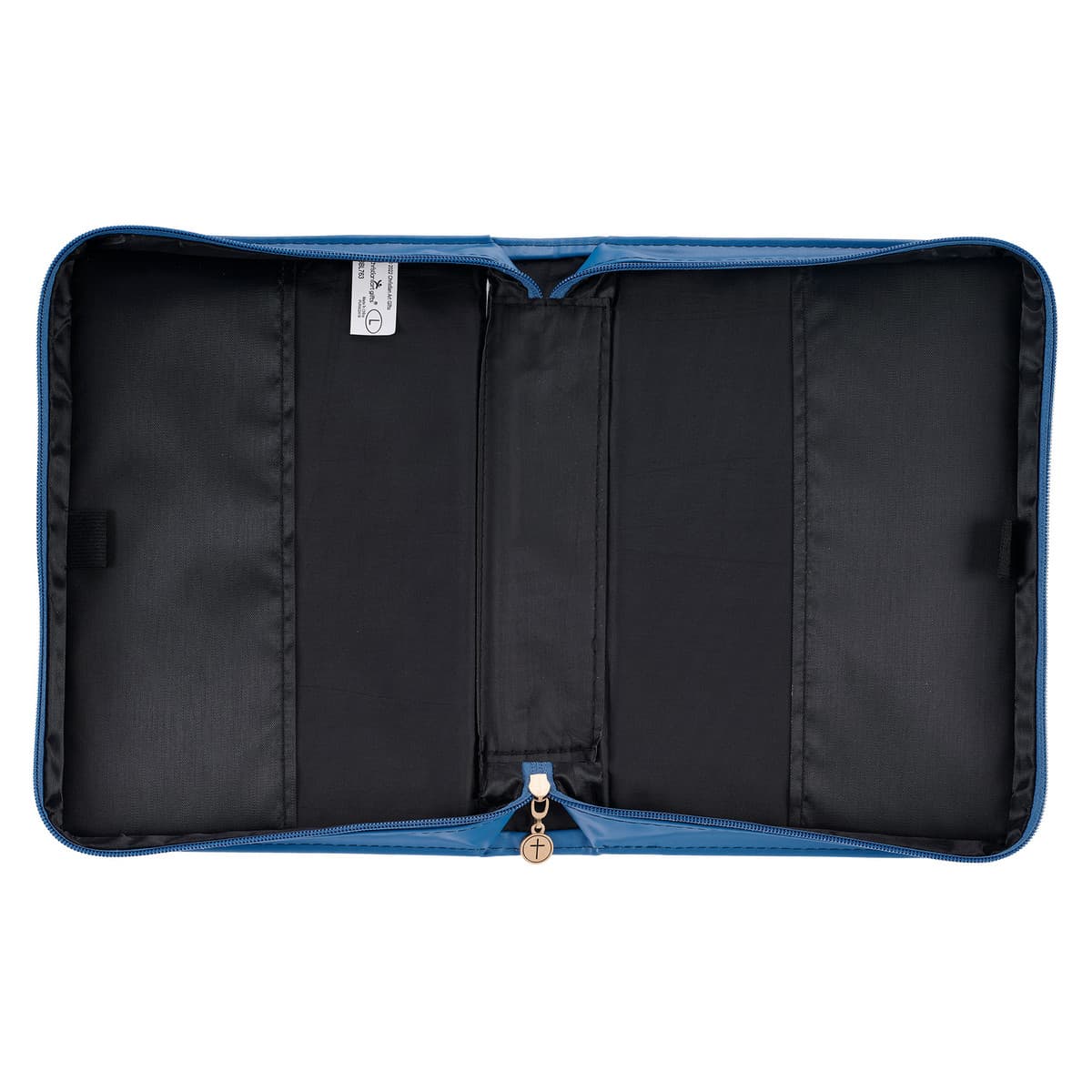 The Kingdom of God Two-tone Blue Faux Leather Large Bible Case - Matthew 6:33, picture 4