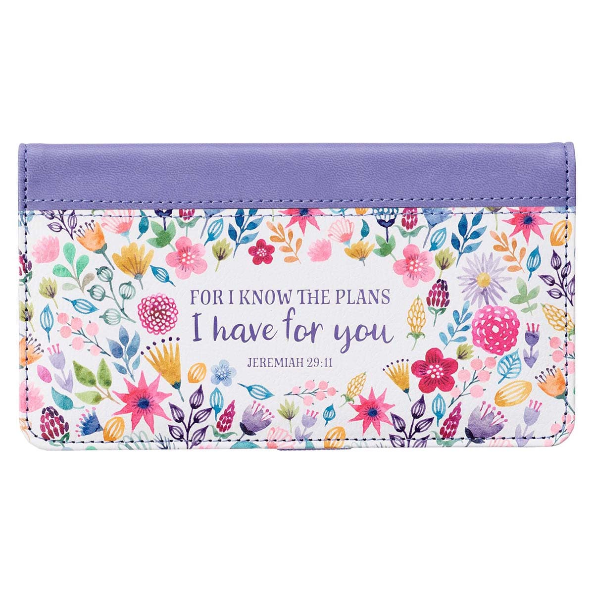 For I Know the Plans I Have For You - Jeremiah 29:11 Two-Toned Faux Leather Checkbook