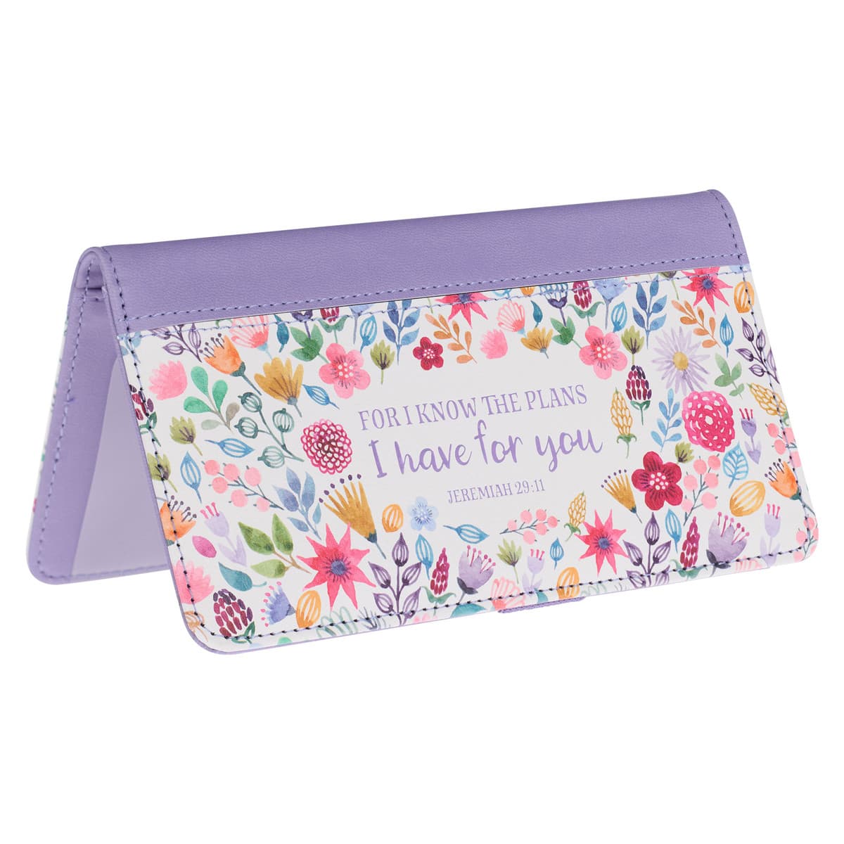 For I Know the Plans I Have For You - Jeremiah 29:11 Two-Toned Faux Leather Checkbook, picture 4