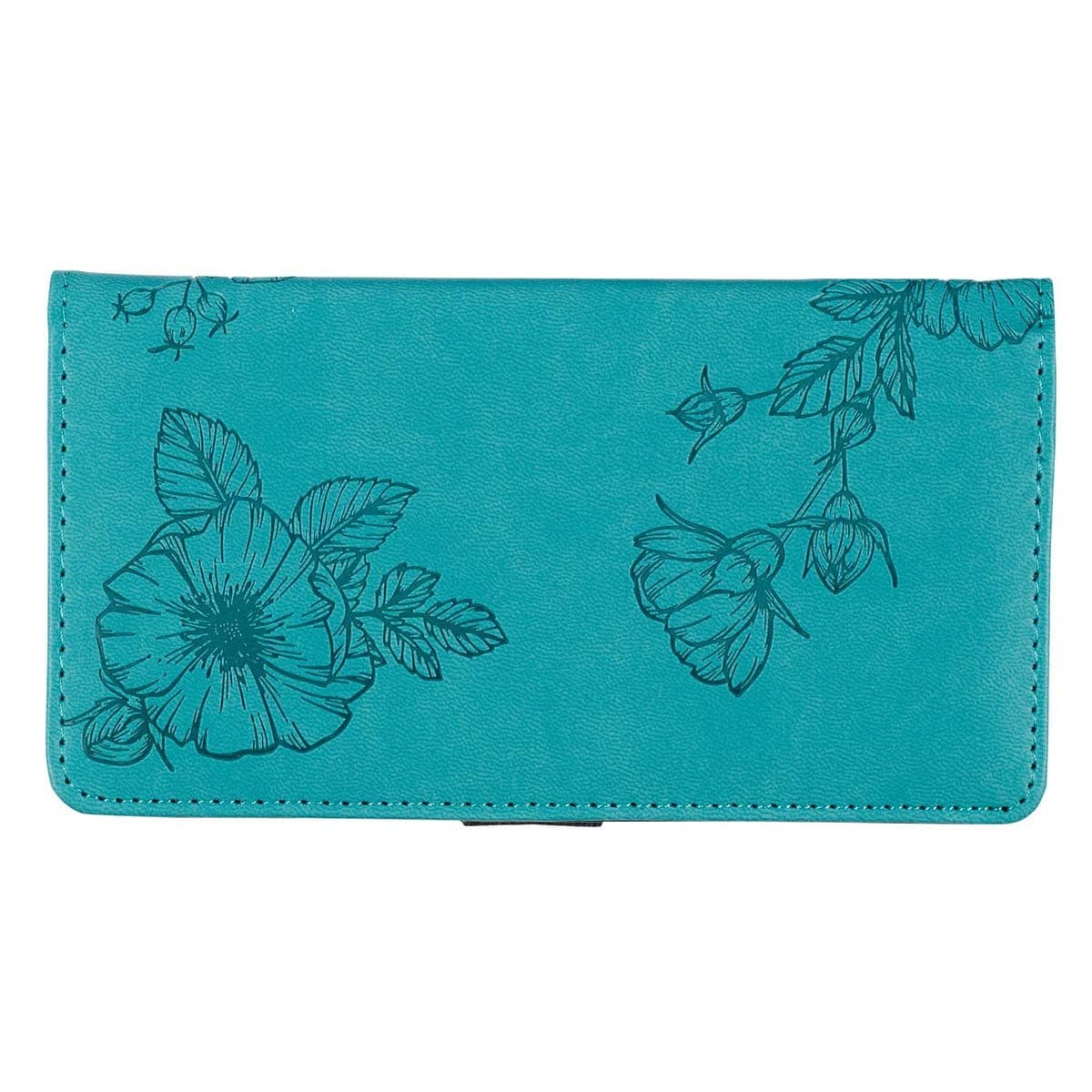 Strength & Dignity Teal Faux Leather Checkbook Cover -Proverbs 31:25, picture 2