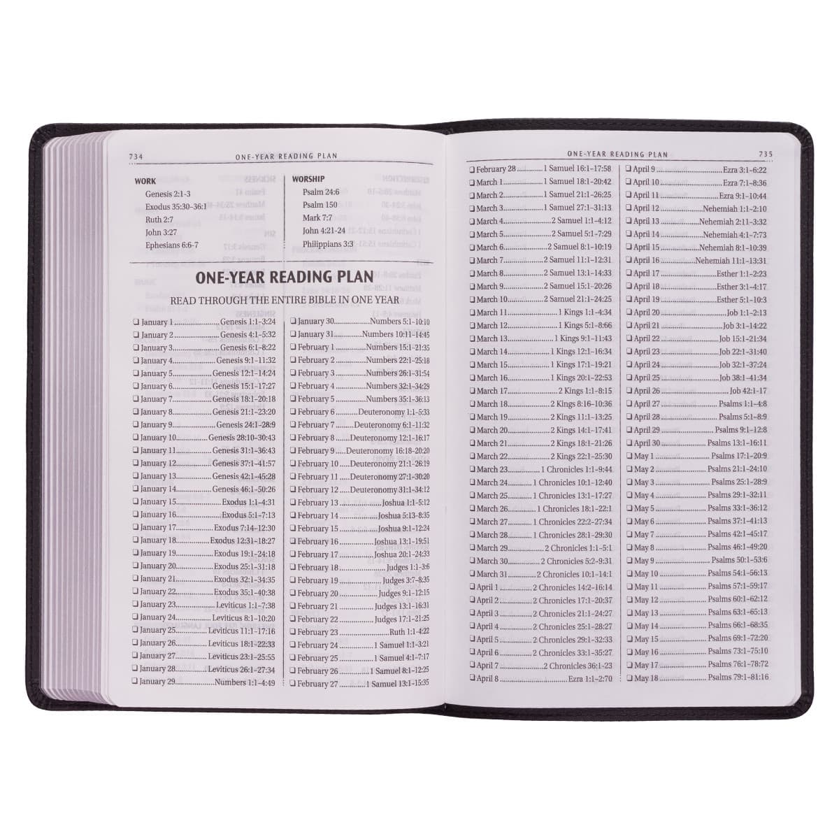 Black Faux Leather King James Version Gift Edition Bible, picture 6