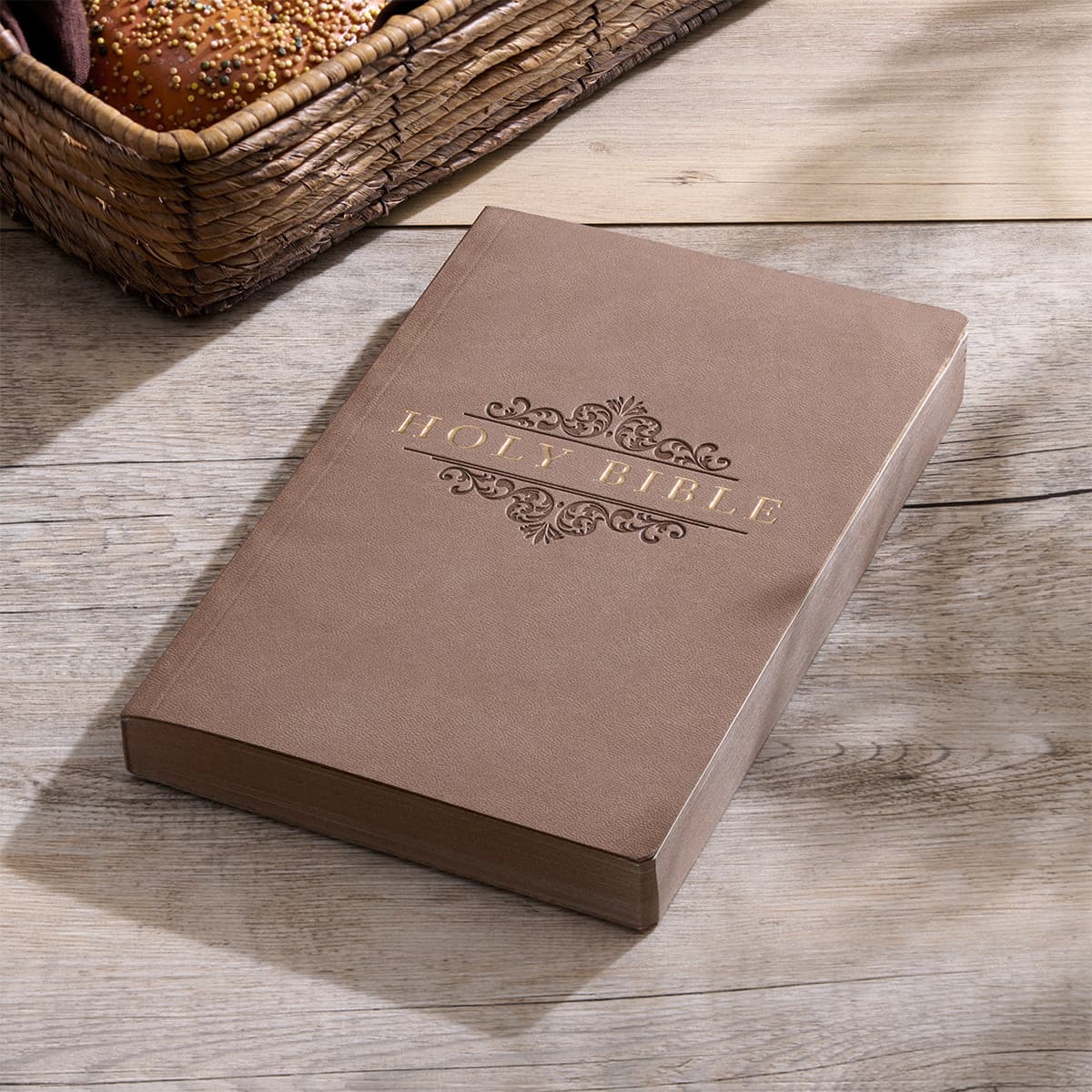 Tan Faux Leather King James Version Gift and Award Bible, picture 8