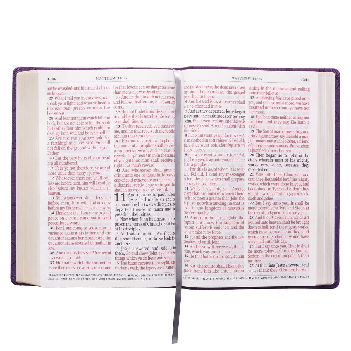 Purple Faux Leather Super Giant Print King James Version Bible, picture 6