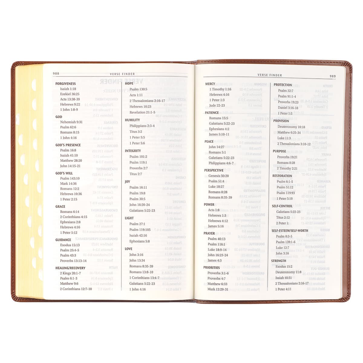Antiqued Brown Faux Leather Large Print Thinline King James Version Bible with Thumb Index, picture 9