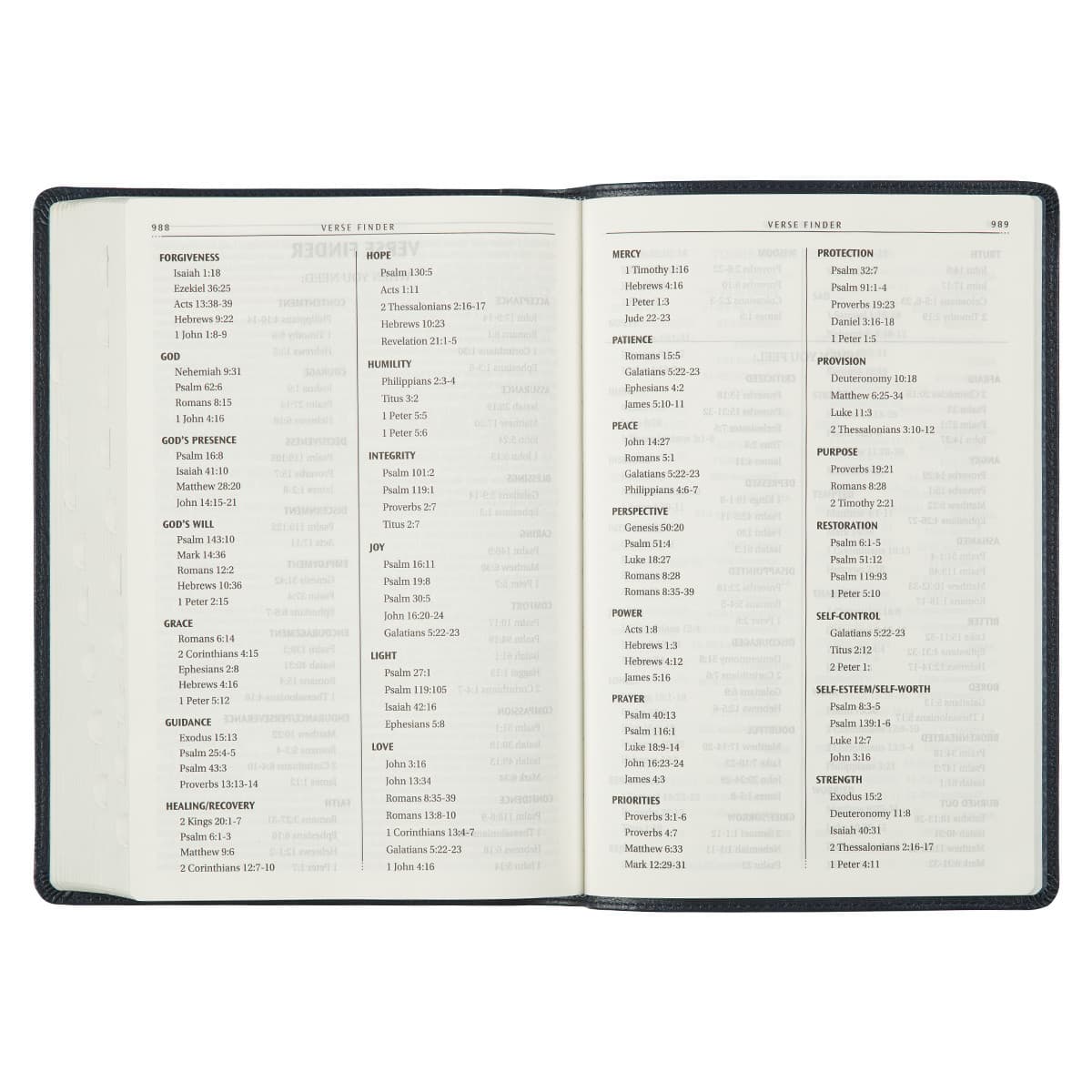Blue Faux Leather Large Print Thinline King James Version Bible with Thumb Index, picture 9