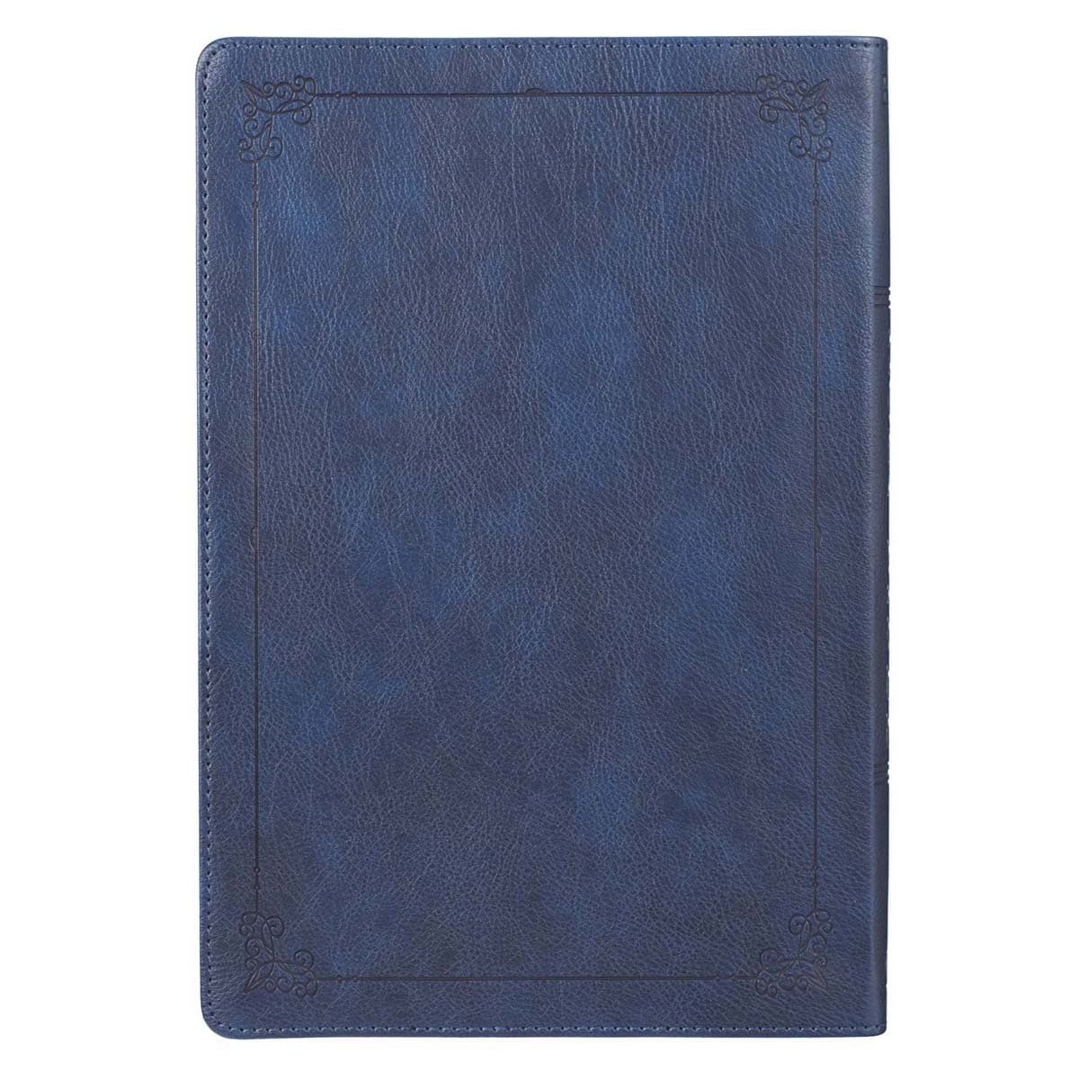 Blue Faux Leather Large Print Thinline King James Version Bible with Thumb Index, picture 2