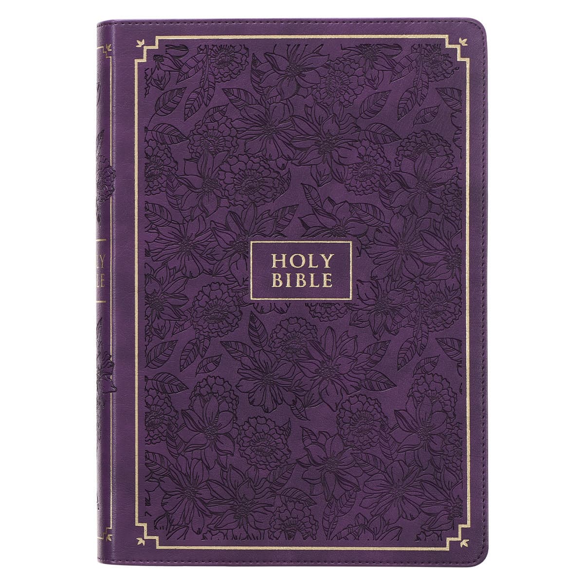 Purple Faux Leather Giant Print Full-Size King James Version Bible with Thumb Index