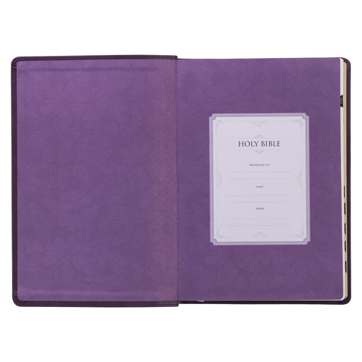 Purple Faux Leather Giant Print Full-Size King James Version Bible with Thumb Index, picture 4
