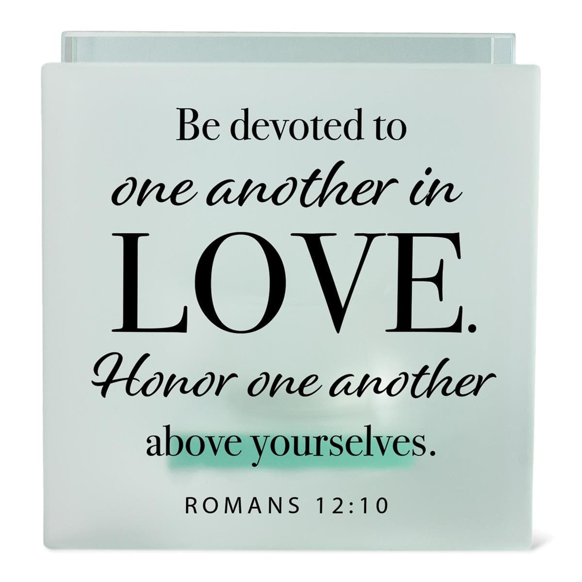 BE DEVOTED TO ONE ANOTHER/ROMANS 12:10 TEALIGHT CANDLEHOLDER, picture 2