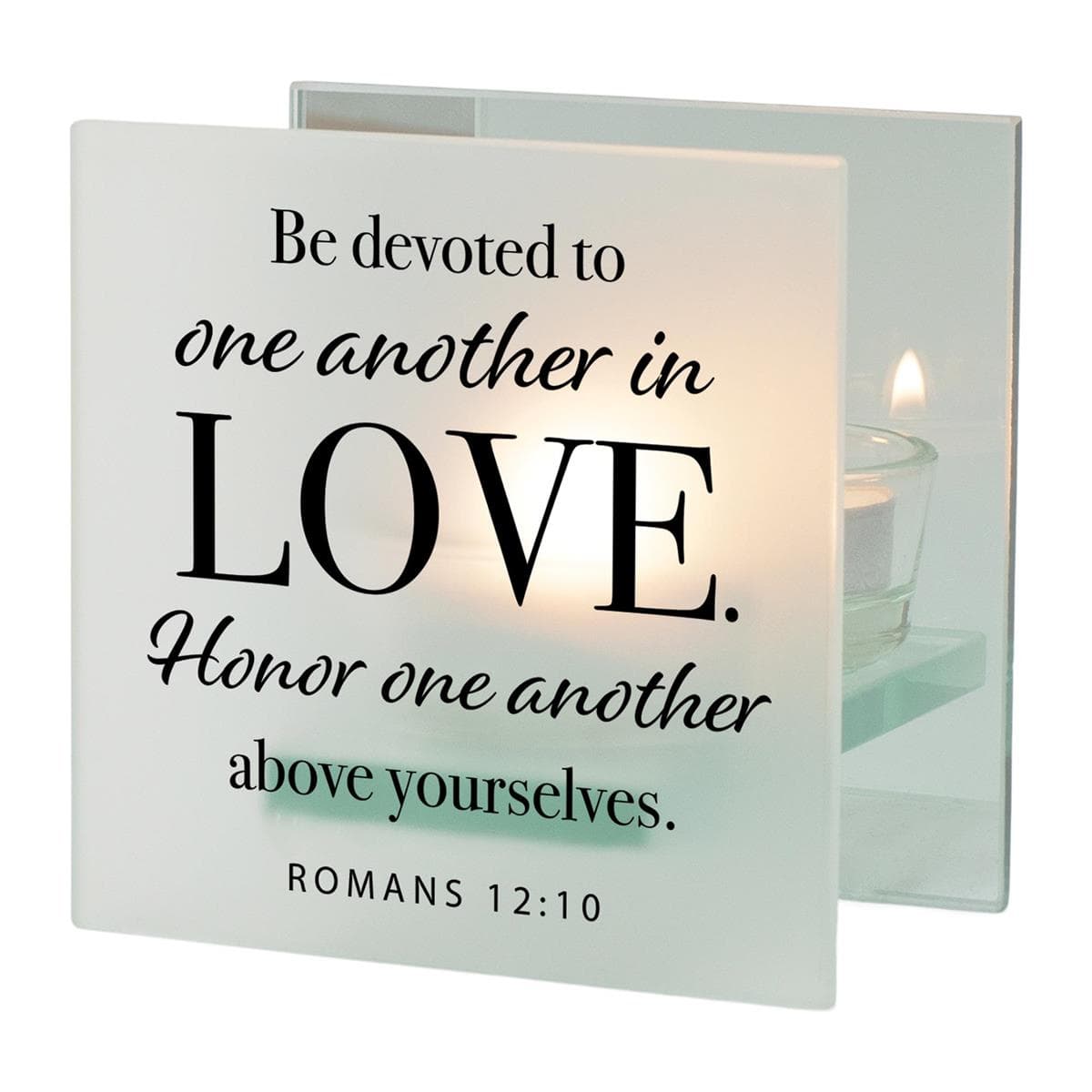 BE DEVOTED TO ONE ANOTHER/ROMANS 12:10 TEALIGHT CANDLEHOLDER, picture 3