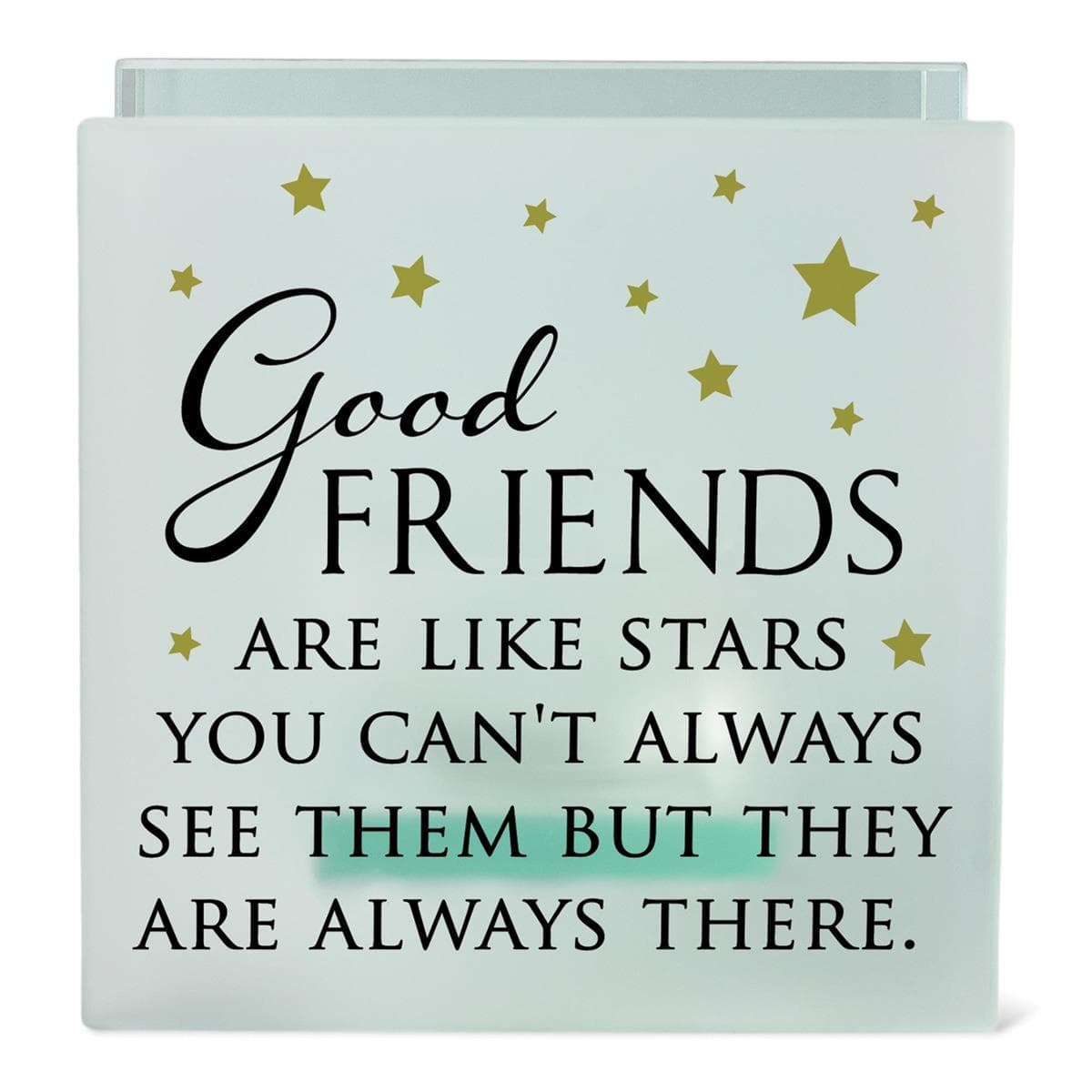 GOOD FRIENDS ARE LIKE STARS TEALIGHT CANDLEHOLDER, picture 2