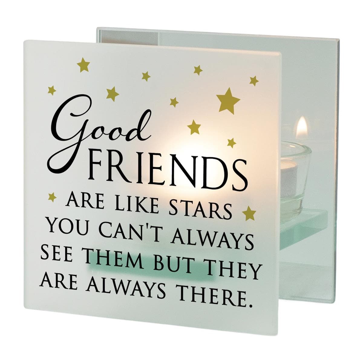 GOOD FRIENDS ARE LIKE STARS TEALIGHT CANDLEHOLDER, picture 3
