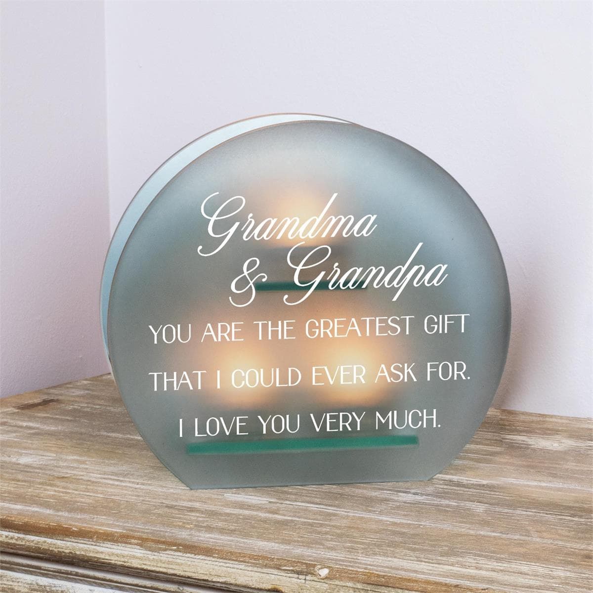 Grandma & Grandpa Grey Large Tealight Tealight Candleholder, picture 2