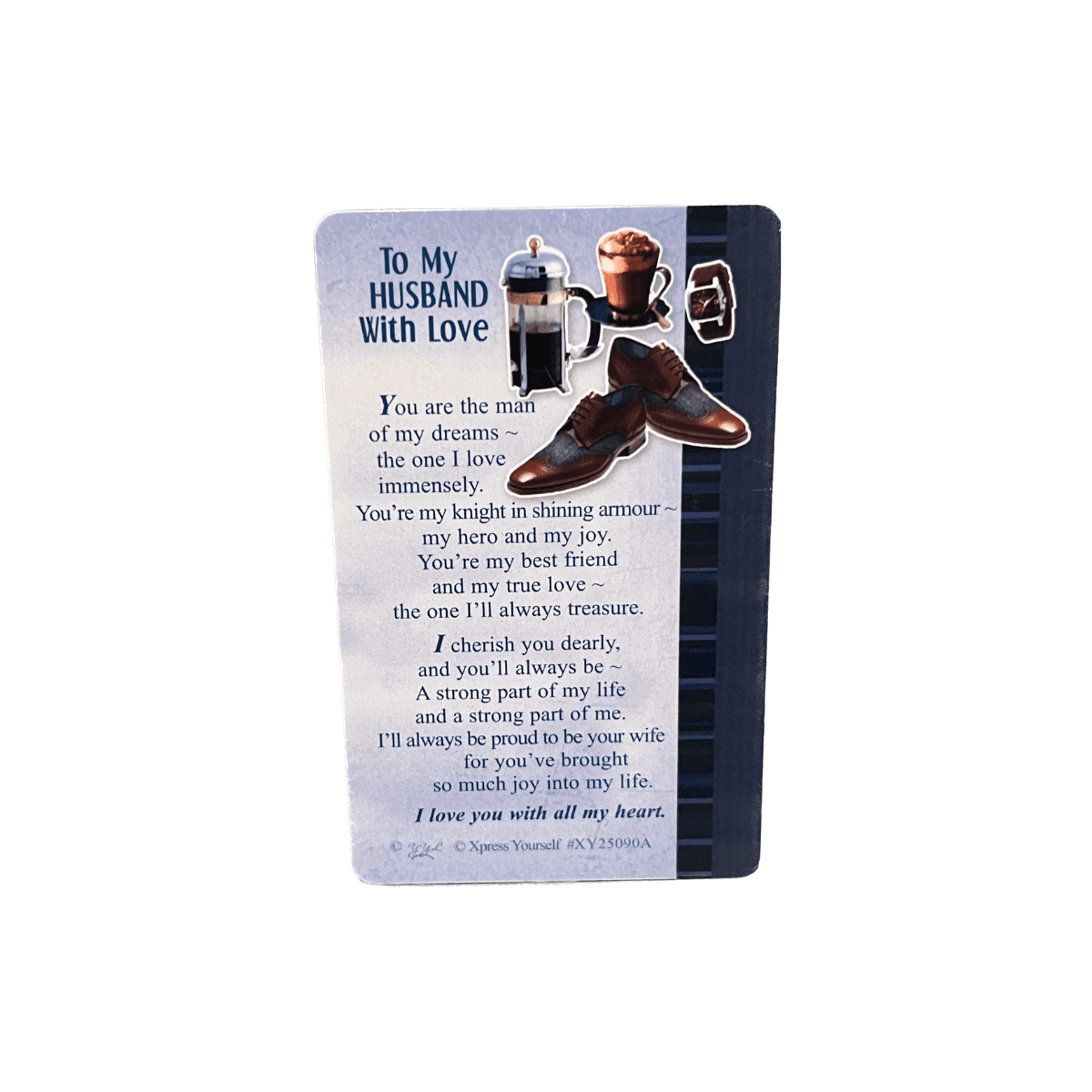 To My Husband With Love Keepsake Wallet Card