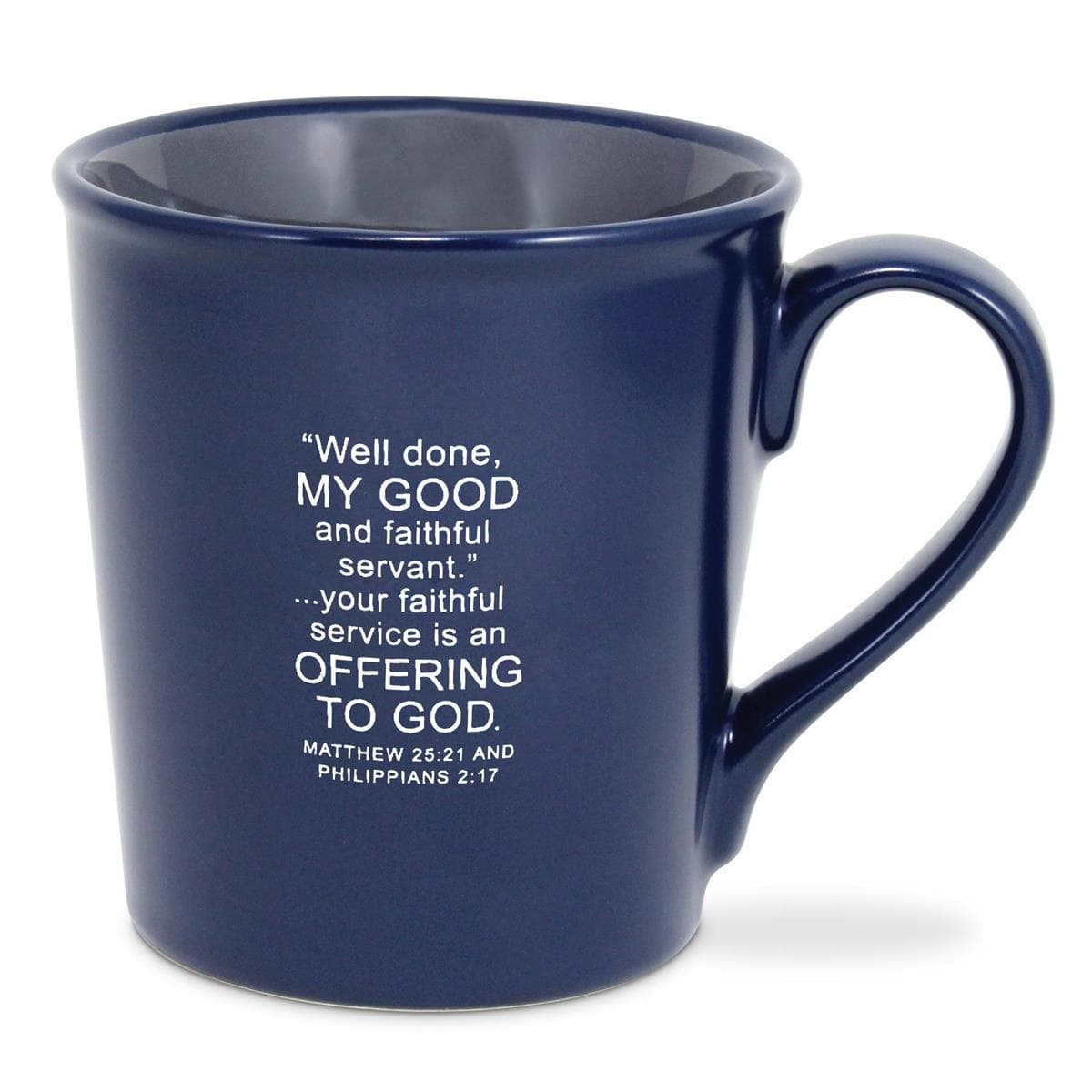 FAITHFUL SERVANT BLUE 14OZ MUG, picture 2