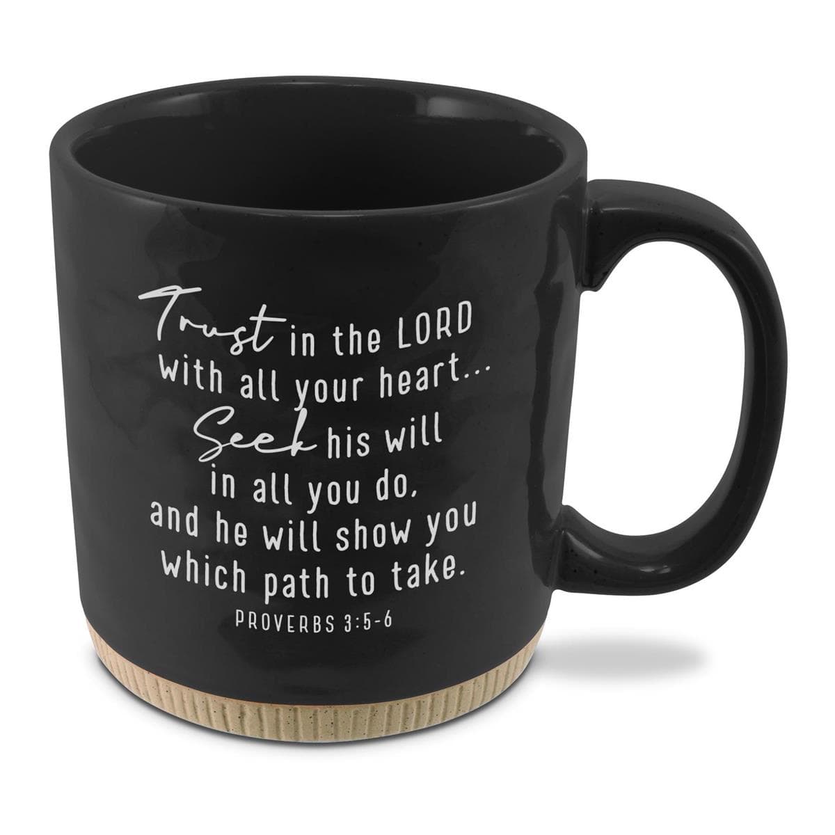 POWERFUL WORDS FAITH BLACK 16OZ MUG, picture 2
