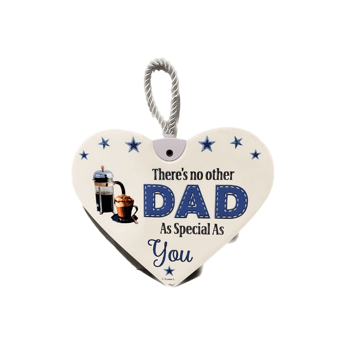 Dad Heart Shaped Hanging Plaque