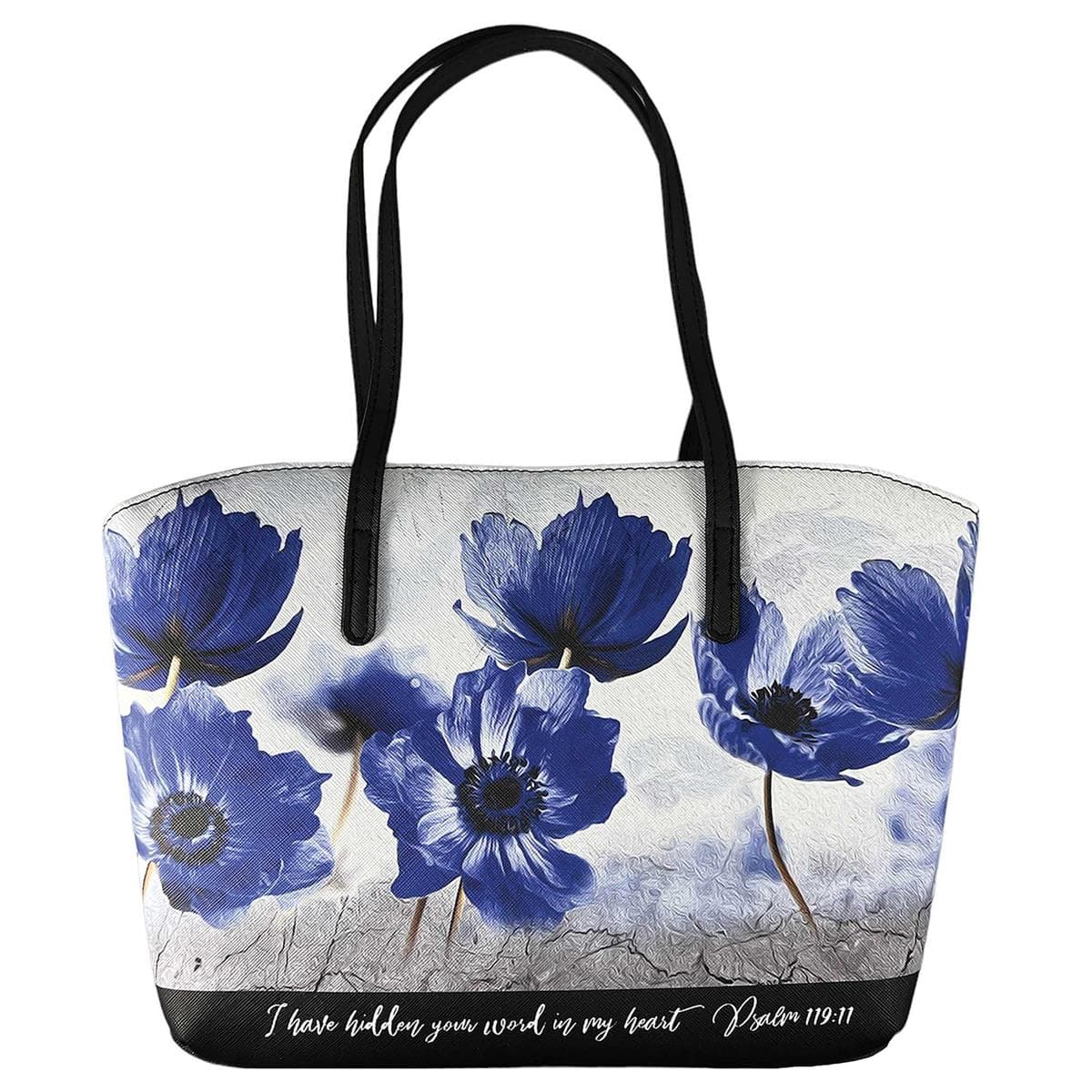 PSALM 119:11 FLORAL WEDGE BLACK-XL BIBLE CASE