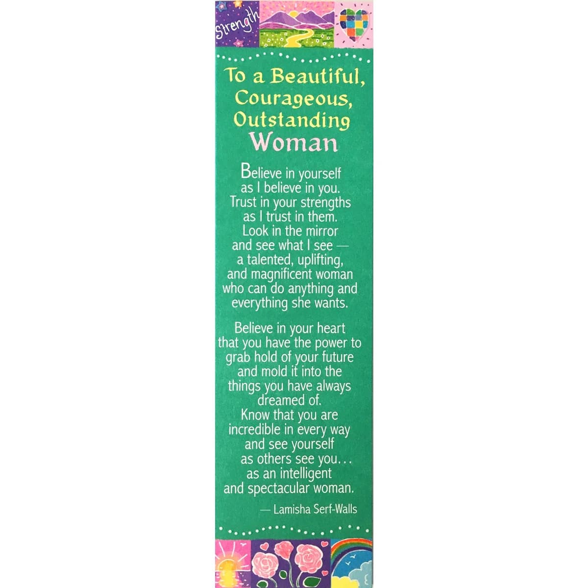 To A Beautiful Outstanding Courageous Woman Blue Mountain Arts Bookmark