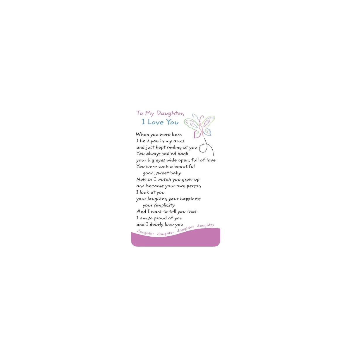 To My Daughter Blue Mountain Arts Wallet Card