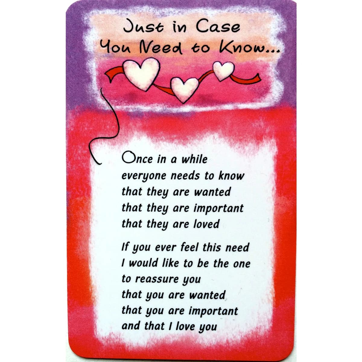Just In Case You Need To Know Blue Mountain Arts Wallet Card