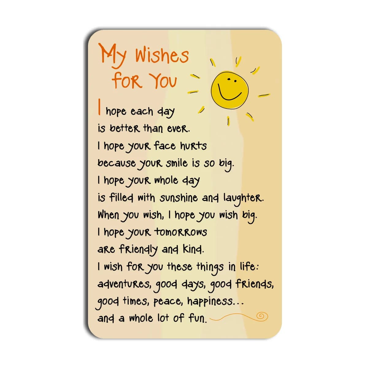 My Wishes For You Blue Mountain Arts Wallet Card