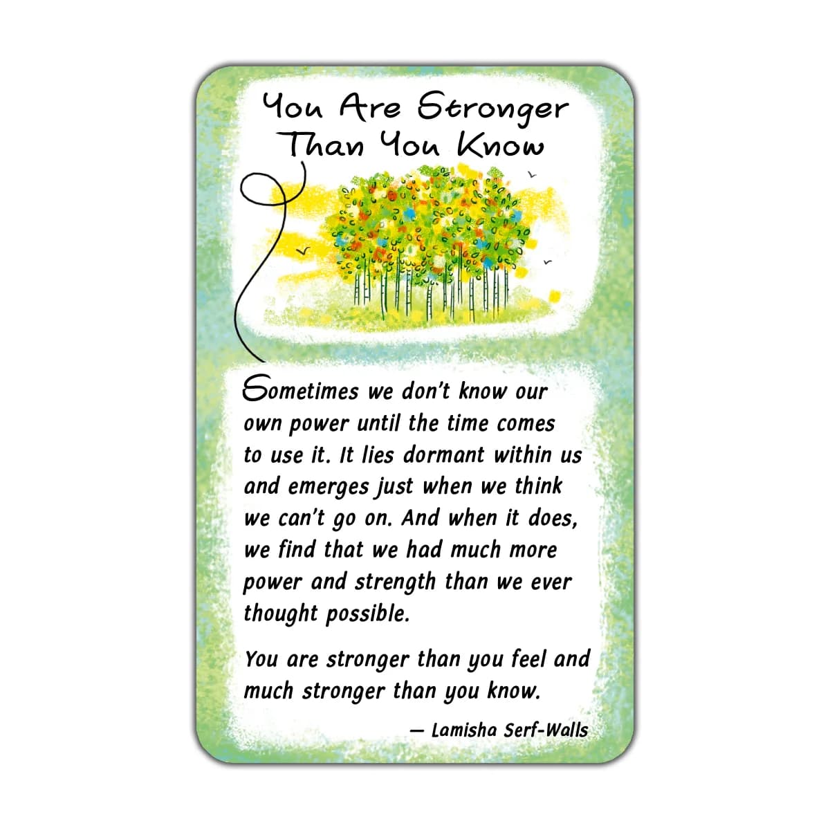 You Are Stronger Than You Know Blue Mountain Arts Wallet Card