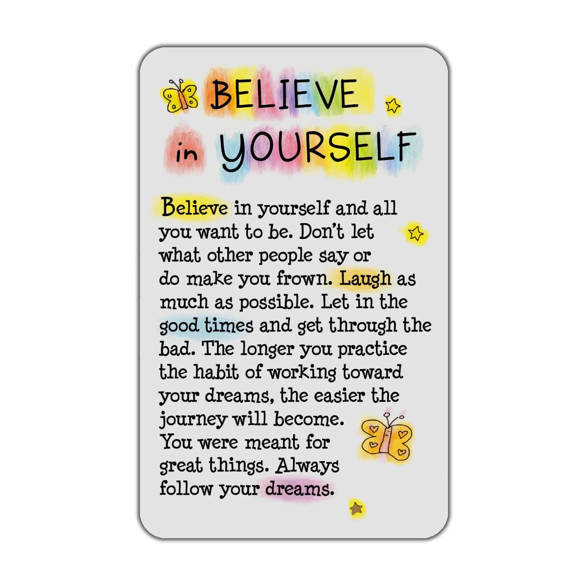 Believe In Yourself Blue Mountain Arts Wallet Card