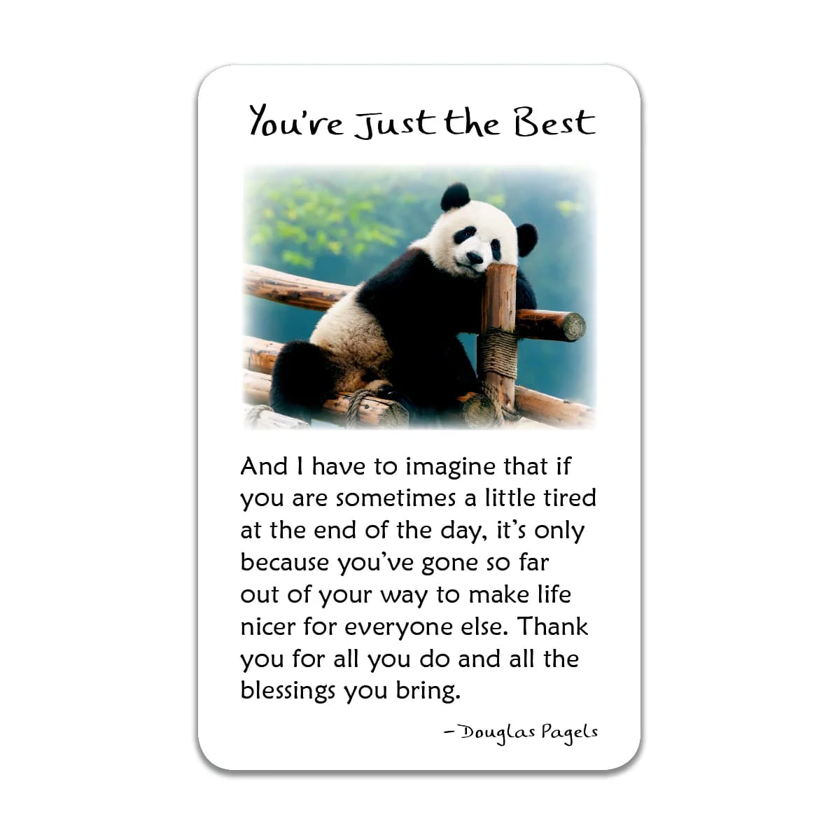 You're Just The Best Blue Mountain Arts Wallet Card