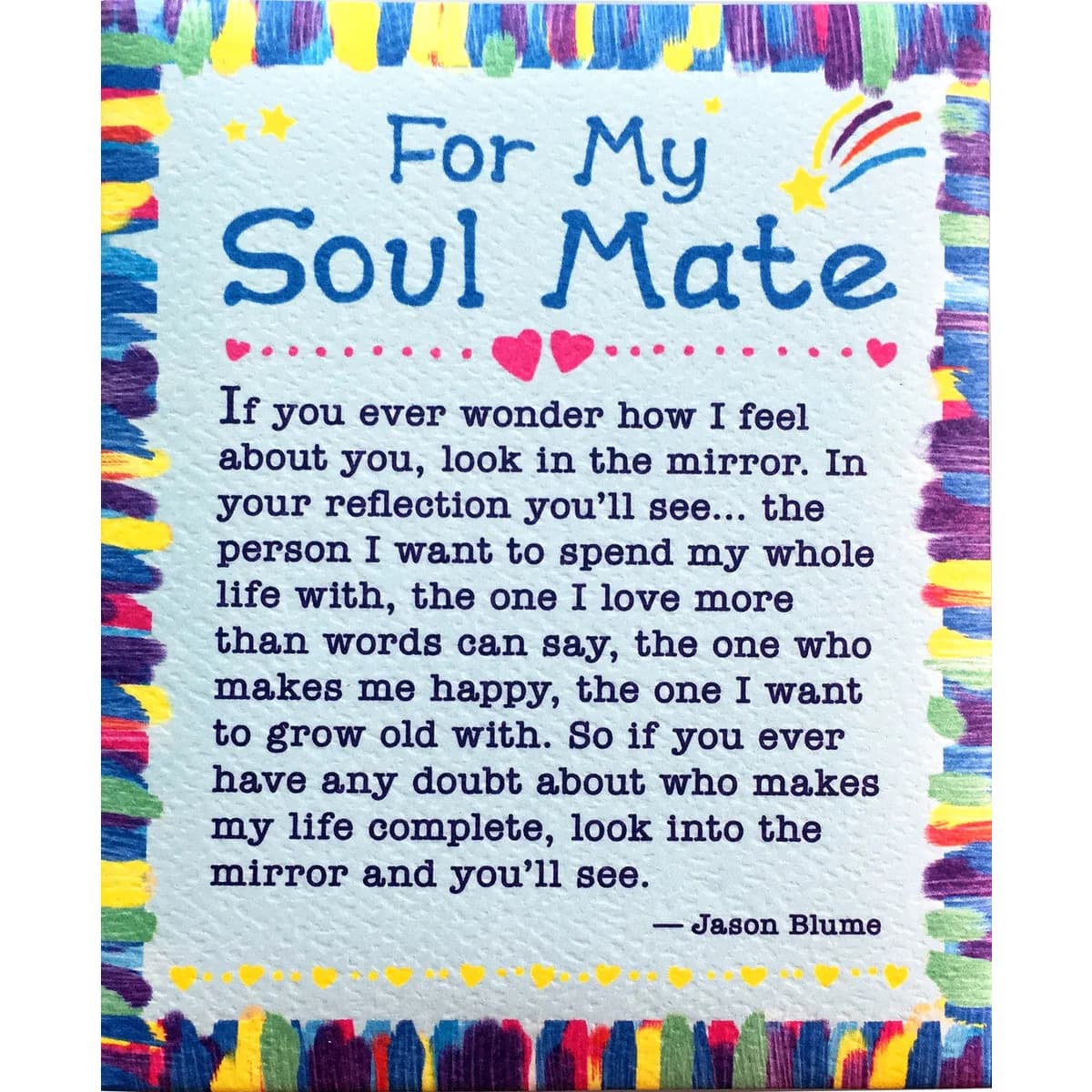 For My Soul Mate Blue Mountain Arts Fridge Magnet
