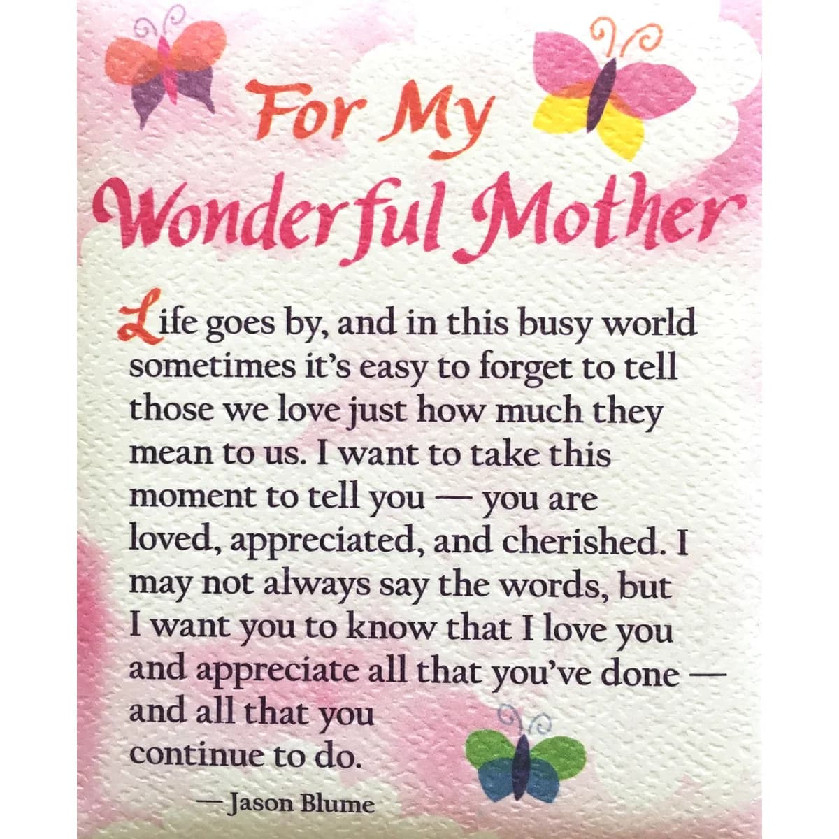 For My Wonderful Mother Blue Mountain Arts Fridge Magnet