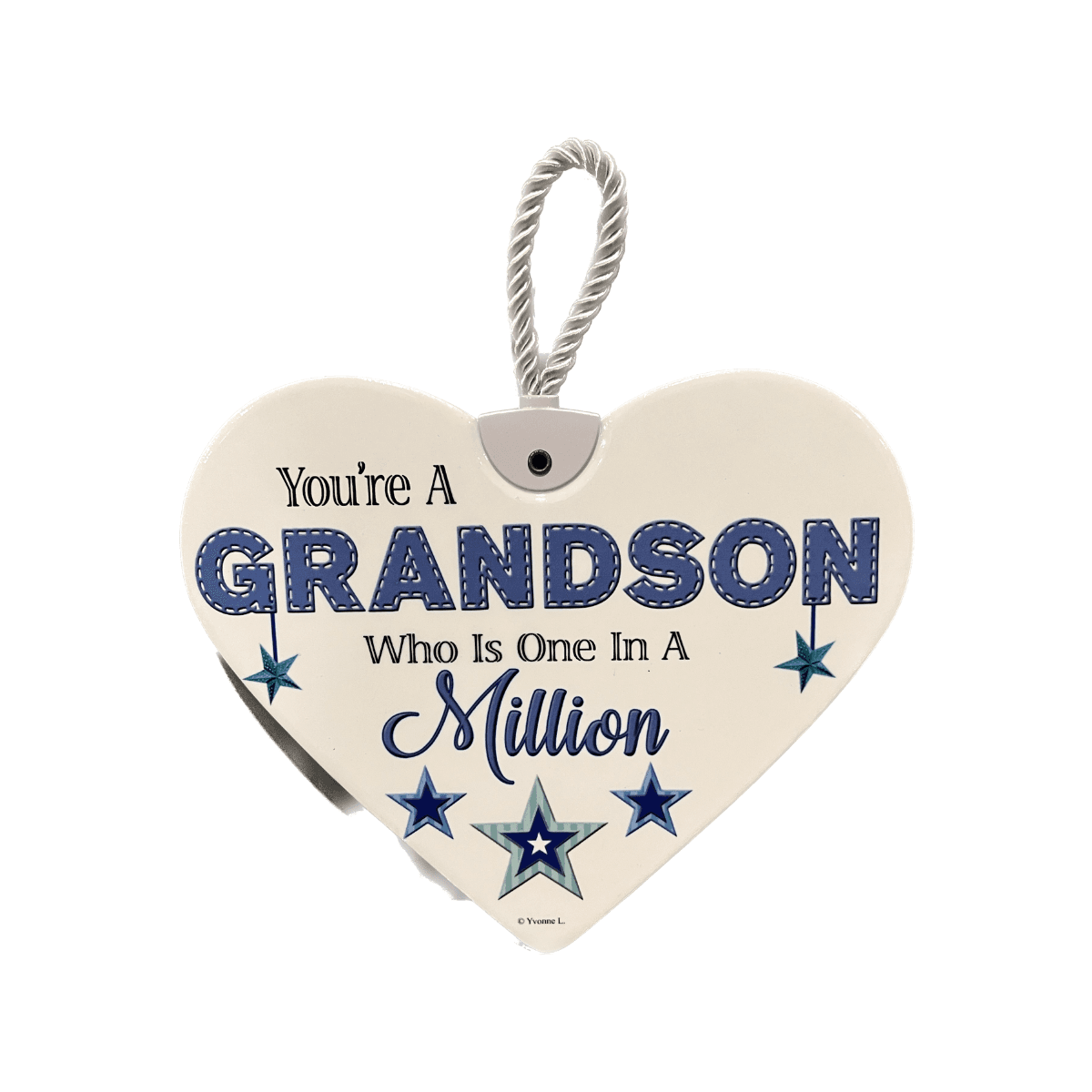 Grandson Heart Shaped Hanging Plaque