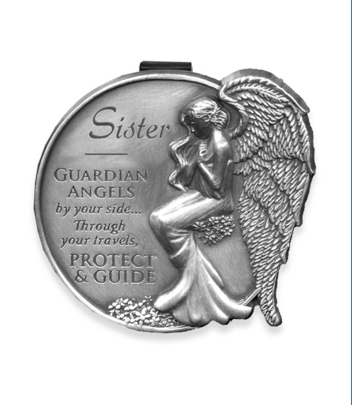 Sister Guardian Angel Visor Clip
