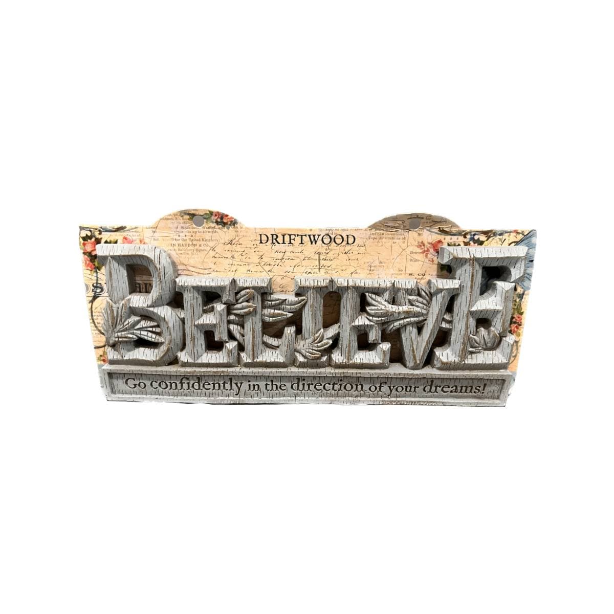 Believe Driftwood Plaque