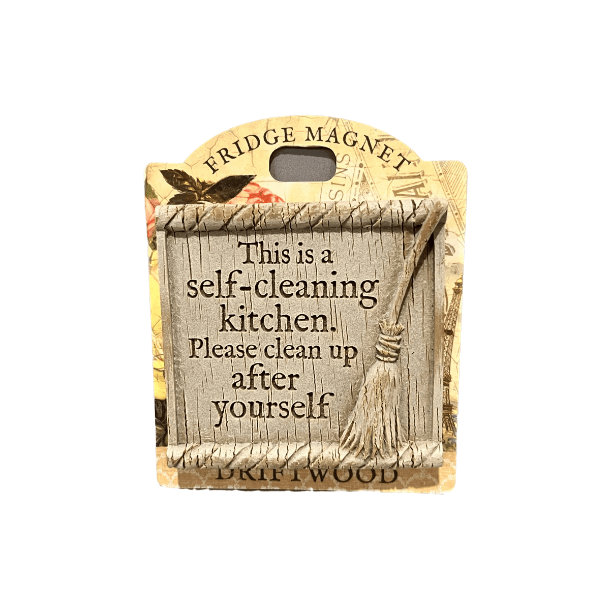 Self Cleaning Kitchen Driftwood Fridge Magnet