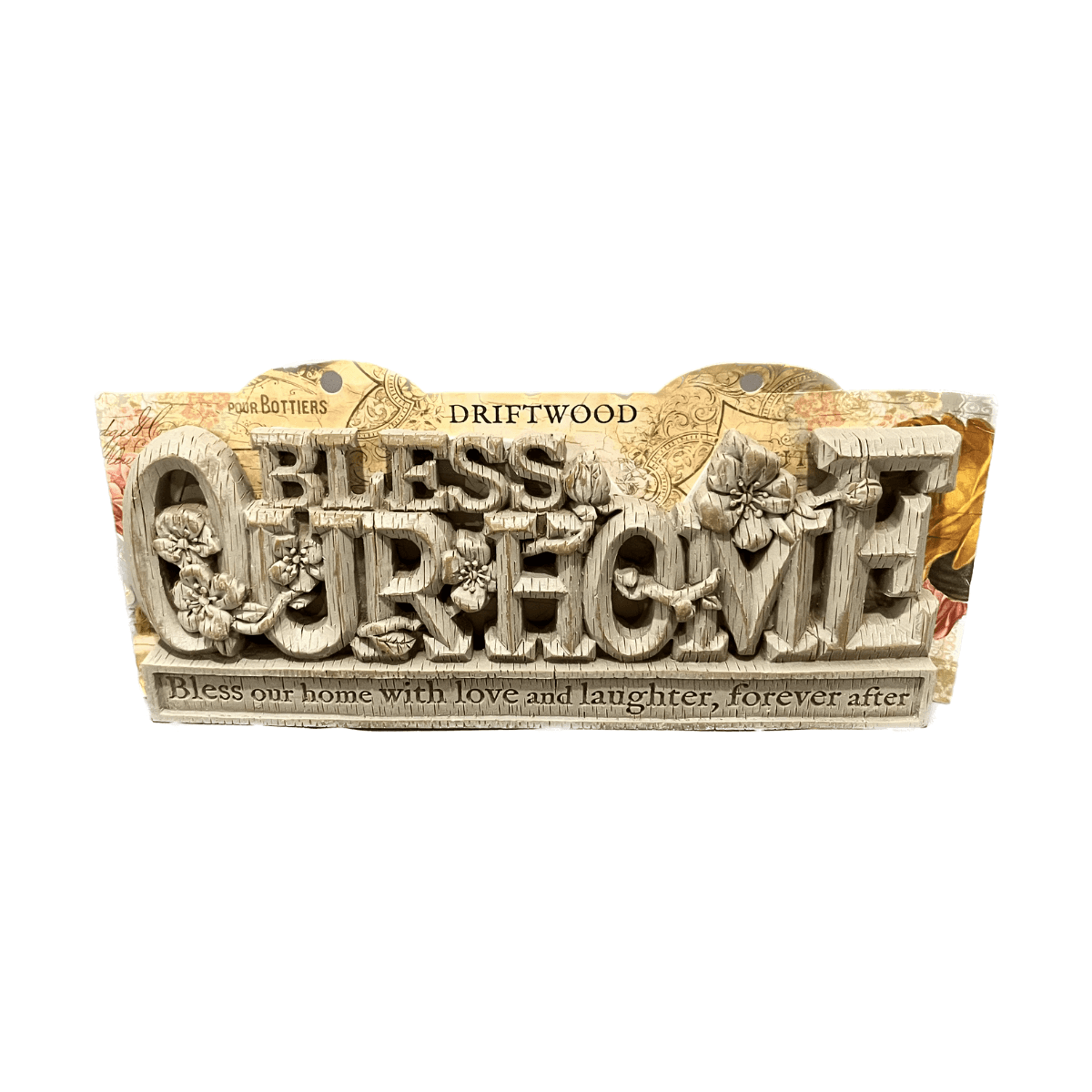 God Bless Our Home Driftwood Plaque