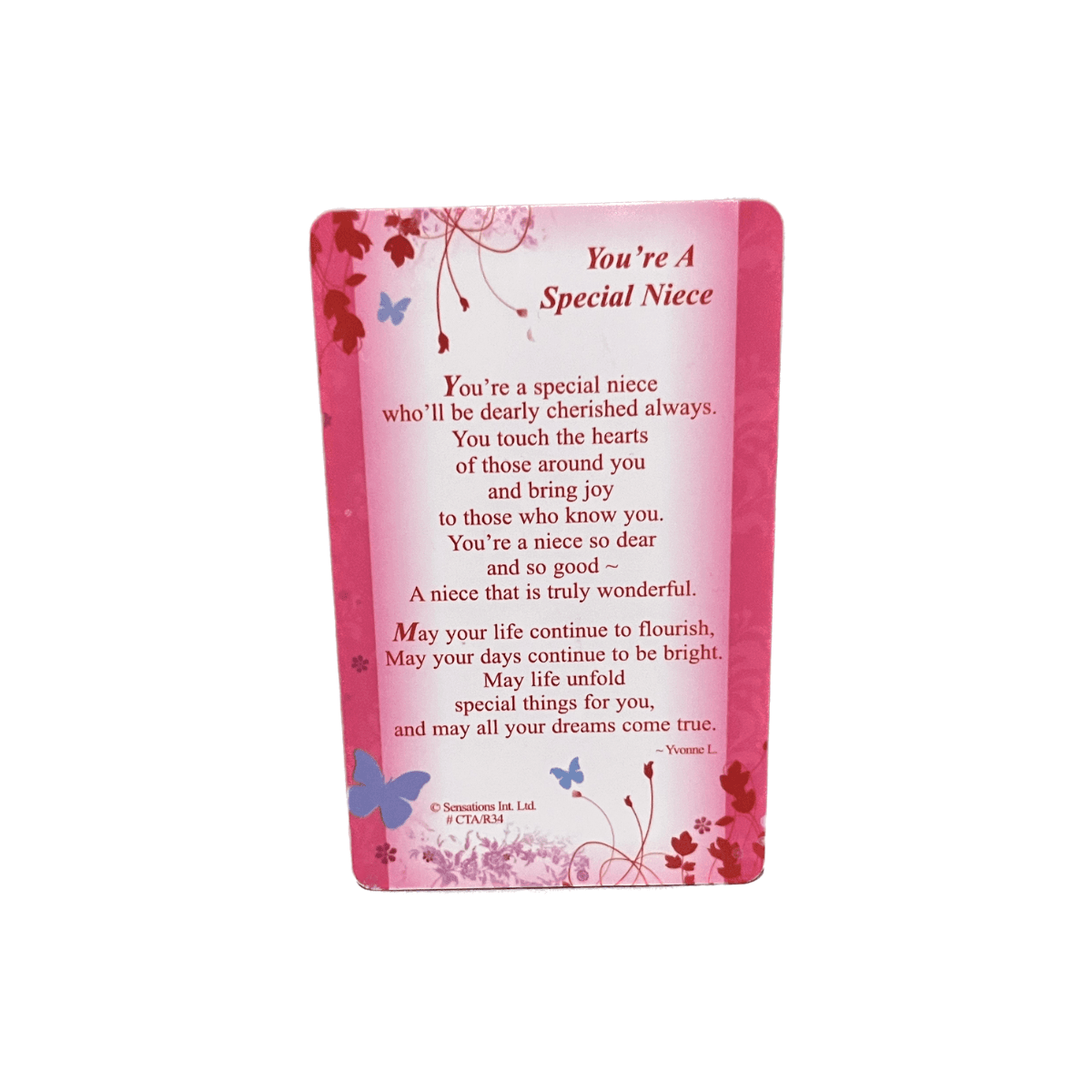 Niece Keepsake Wallet Card