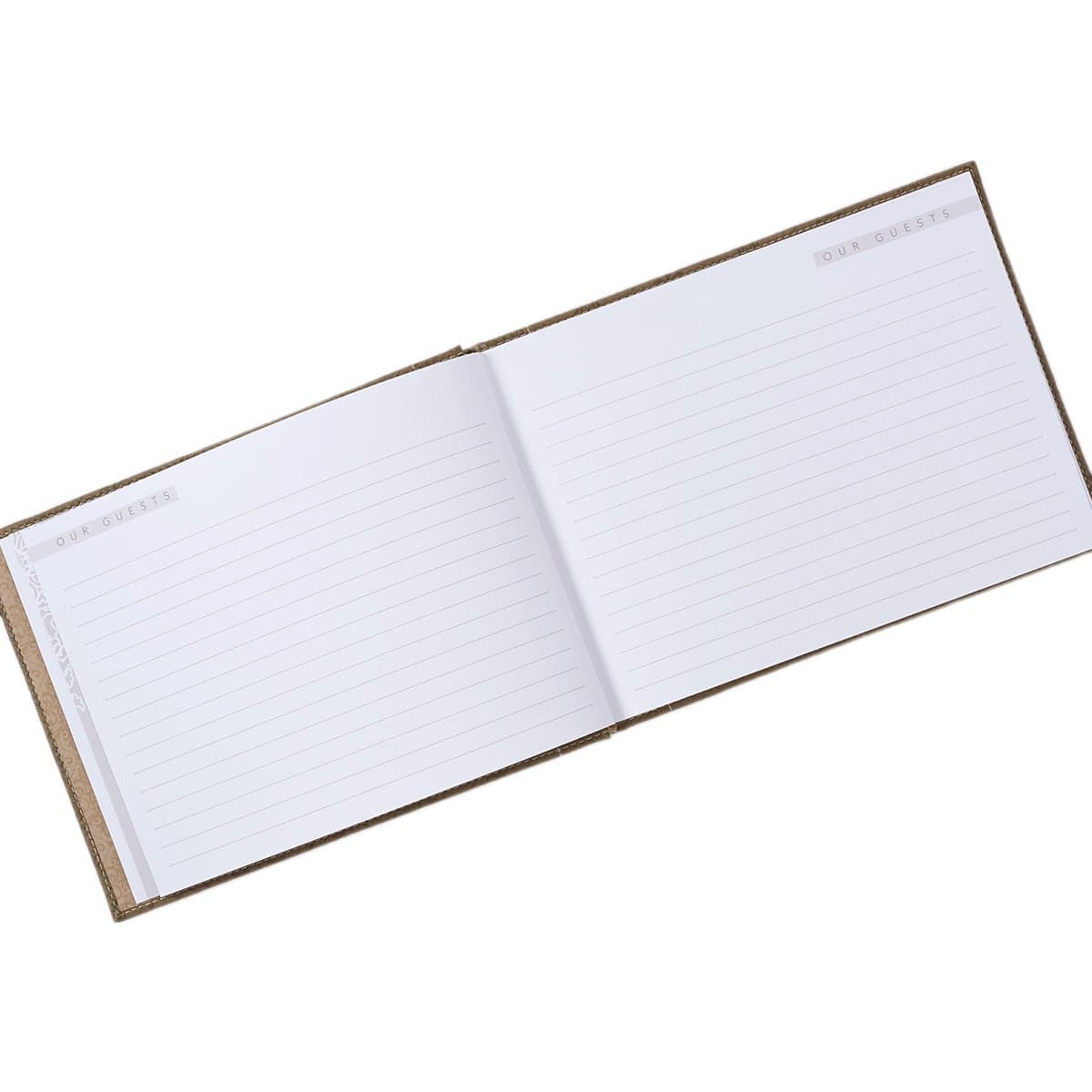 Our Wedding Antique Gold Silken Padded Hardcover w/Inspirational Quotes Scripture Guest Book, picture 4