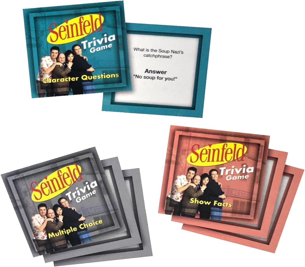Seinfeld TV Show - Trivia Game - 150 Cards - 2 or More Players - Age 10 and Up, picture 2
