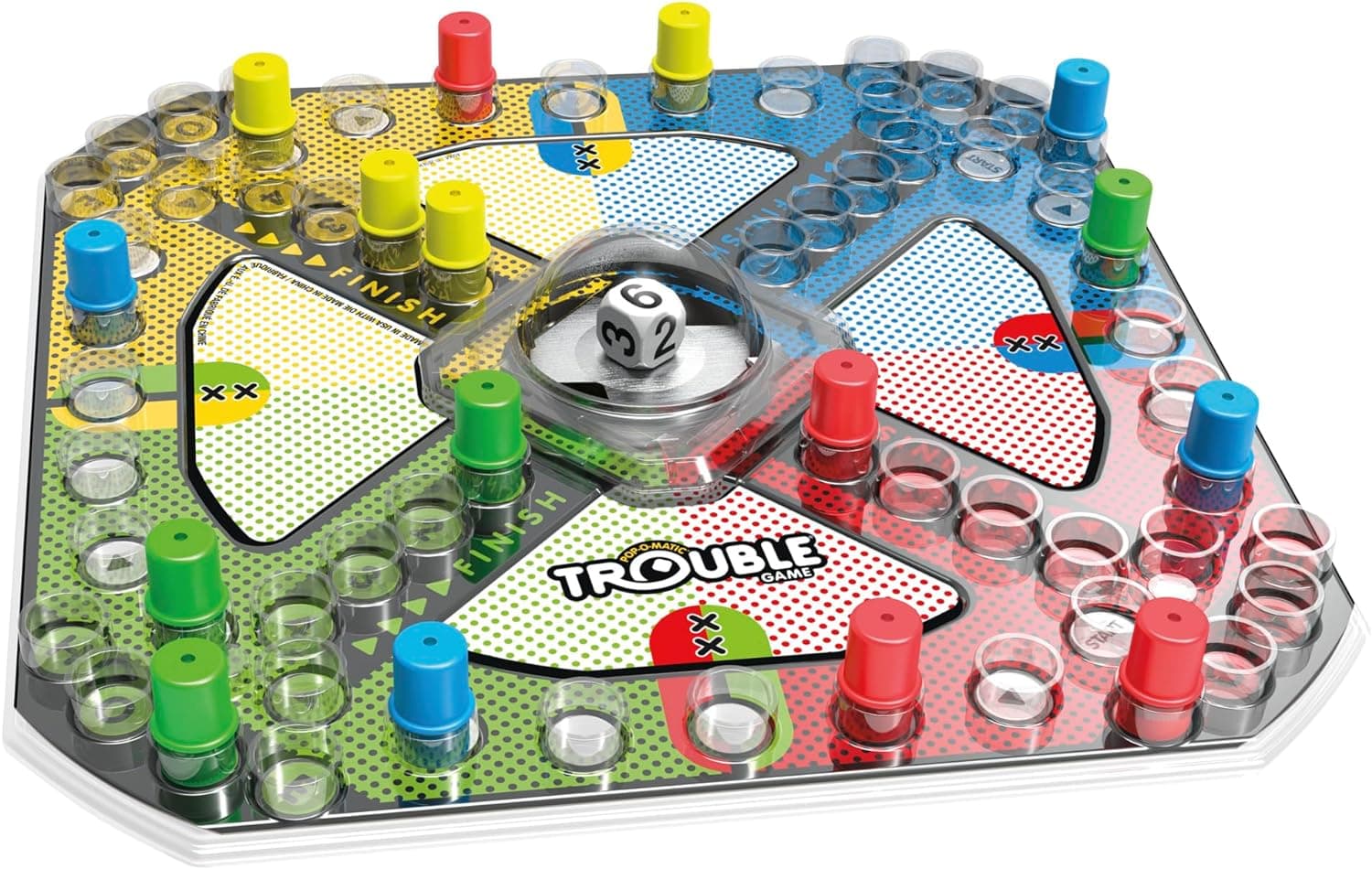 Hasbro Gaming Trouble Board Game for Kids Ages 5 and Up 2-4 Players (Packaging may vary), picture 2