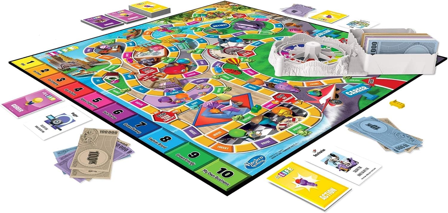 Hasbro Gaming The Game of Life Game, Family Board Game for 2-4 Players, Indoor Game for Kids Ages 8 and Up, Pegs Come in 6 Colors, picture 2